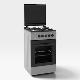 STAYLUX Cucina A Gas G40F Nero Grigio 4 Fuochi Forno 50x50