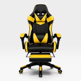 ASS Sedia Gaming Reclinabile Nero Giallo